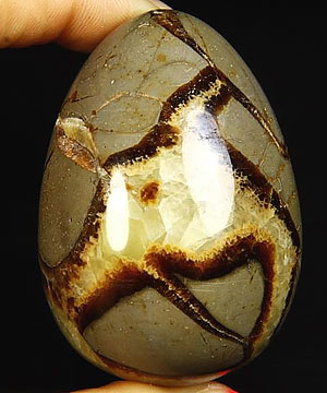 2.4" Dragon Septarian Stone Carved Crystal Egg