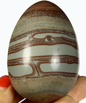 2.4" Calcite Carved Crystal Egg