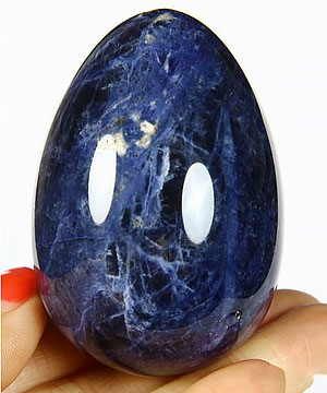 2.3" Sodalite Carved Crystal Egg