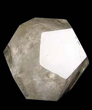 3.4" Smoky Quartz Rock Crystal Carved Crystal Dodecahedron