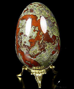 2.5" Dragon Blood Jasper Carved Crystal Egg