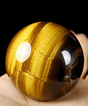 1.8" Gold Tiger Eye Sphere Crystal Ball