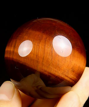 Amazing Flash Gemstone 1.8" Red Tiger Eye Sphere Crystal Ball