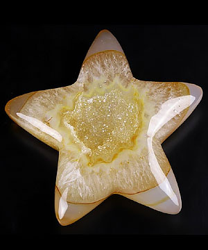 Huge 2.8" Agate geode Crystal Star, Realistic