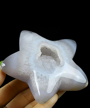 3.5" Agate geode Crystal Star, Realistic