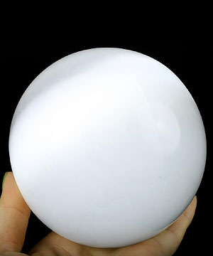 Flash 4.0" Selenite Crystal Sphere, Ball, Crystal Healing