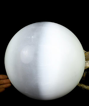 Huge 7.7" Selenite Crystal Ball, Sphere, Crystal Healing