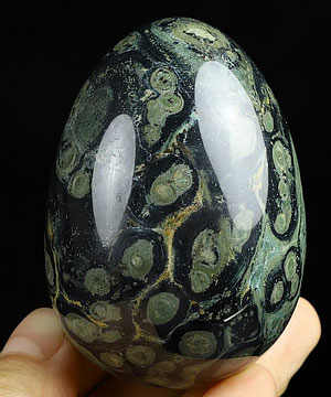 2.5" Kambaba Jasper Carved Crystal Egg, Crystal Healing