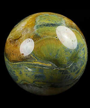 2.5" Ocean Jasper Carved Crystal Sphere, Crystal Healing