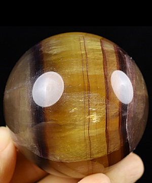 2.0" Fluorite Carved Gemstone Crystal Sphere, Realistic, Crystal Healing
