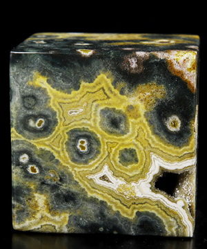 Beautiful 2.5" Ocean Jasper Carved natural geode Crystal Cube, Crystal Healing