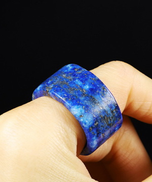 13# Lapis Lazuli Carved Crystal Ring, Crystal Healing