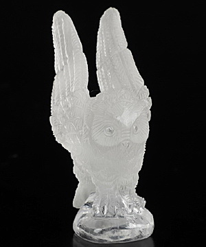 Awesome 4.0" Quartz Rock Crystal Carved Crystal Owl, Crystal Healing