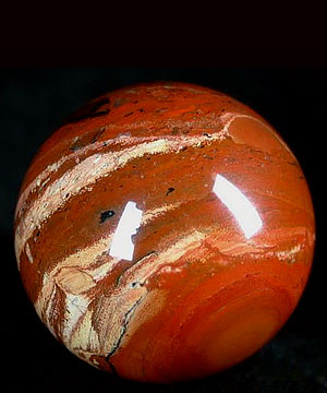 2.0" Red Striped Jasper Sphere, Crystal Ball