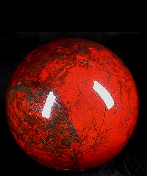 2.0" Red Brecciated Jasper Sphere, Crystal Ball