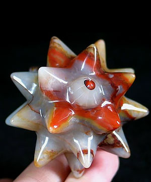 Colorful Agate Carved Crystal Kiwa
