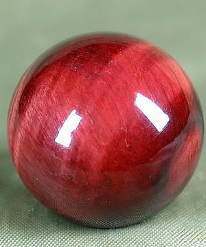 1.0" Red Tiger Eye Sphere, Crystal Ball
