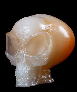 Selenite Carved Crystal Skull