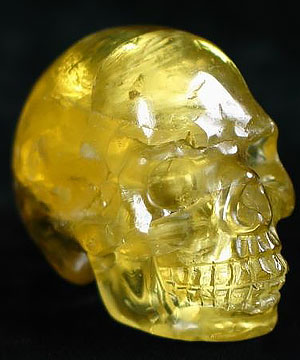 Yellow Tourmaline Carved Crystal Sphere