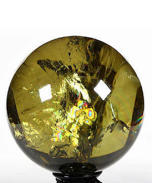 Gemstone Rainbow Huge 5.1" Citrine Sphere, Crystal Ball