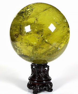 Gemstone Huge 6.6" Citrine Sphere, Crystal Ball