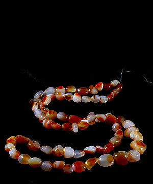 length 40.0" Agate Carved Beads String