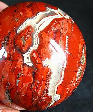 2.1" Green Red Jasper Sphere, Crystal Ball