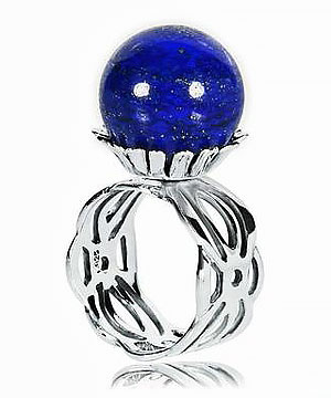 Lapis Lazuli Ring, 925 Sterling Silver