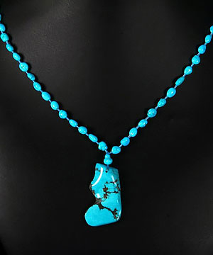 Turquoise Beads Crystal Necklace