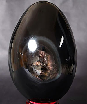 Giant 8.1" Rainbow Obsidian Crystal Egg, VIDEO