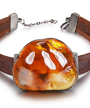Designer style, 2.6" Baltic Amber Chokers Carved Crystal Sphere, Crystal Healing