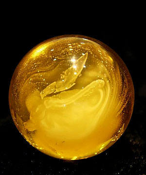 Gemstone 1.6" Amber Sphere, Crystal Ball
