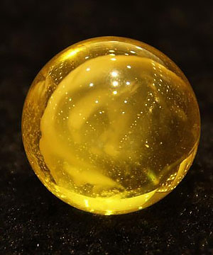 Gemstone 1.1" Amber Sphere, Crystal Ball