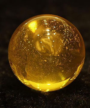 Gemstone 1.3" Amber Sphere, Crystal Ball